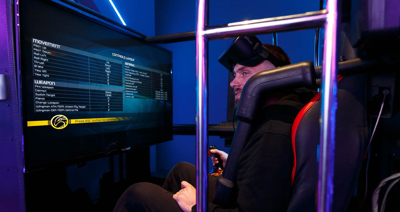 360-degree flight simulator